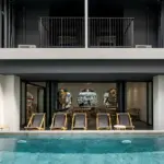 Poolside common area at a Blu Monkey hotel